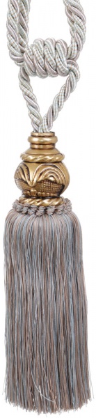 Подхват для штор 2018-52-K-85 кремовый/бирюзовый Majestic