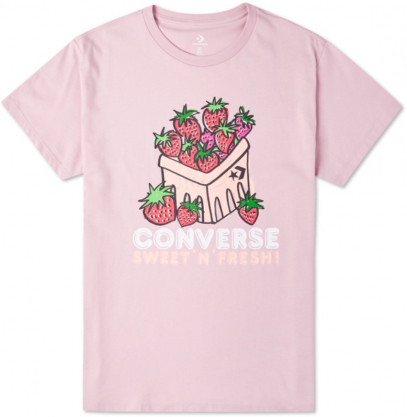 Футболка Converse Strawberry Basket Relaxed Tee 10023029-530 р.XS світло-рожевий