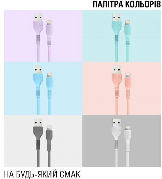 Кабель Acclab USB to Lightning 1,2 м голубой (AL-CBCOLOR-L1BL)