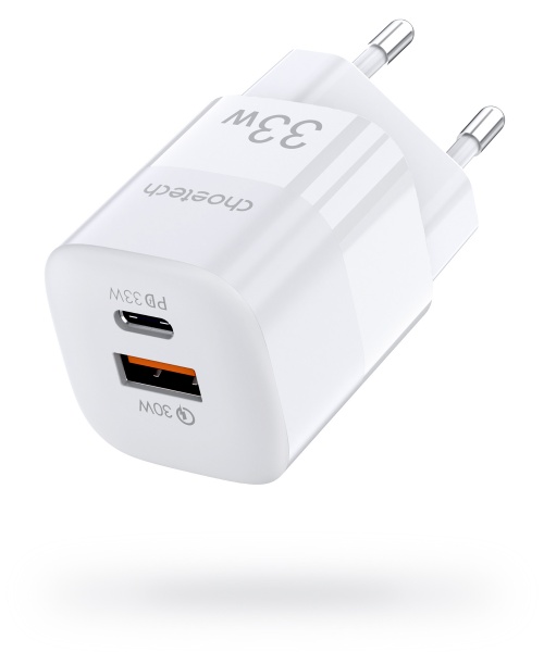 Сетевое зарядное устройство Choetech PD5006-EU-WH GaN USB-A/USB-C 33Вт QC3.0/PD/PPS 