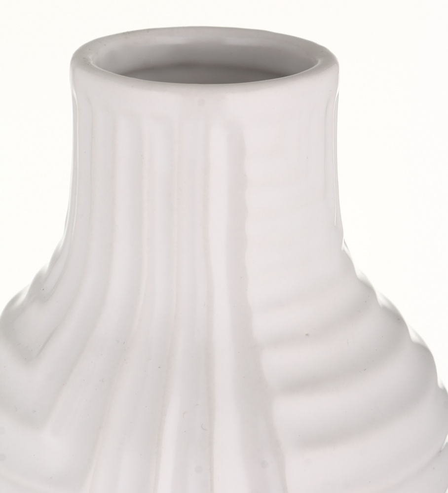 Ваза керамическая Pinsung Ceramics Rooricone 28,5 см белая матовая PS32932