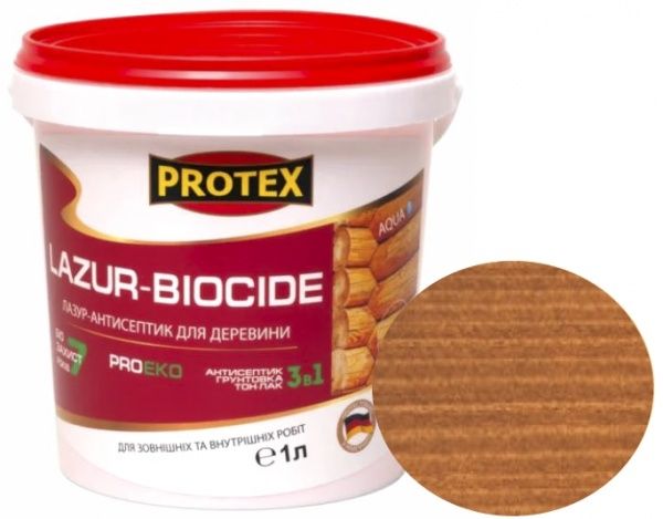 Лазур-антисептик Protex 3 в 1 тік шовковистий мат 1 л