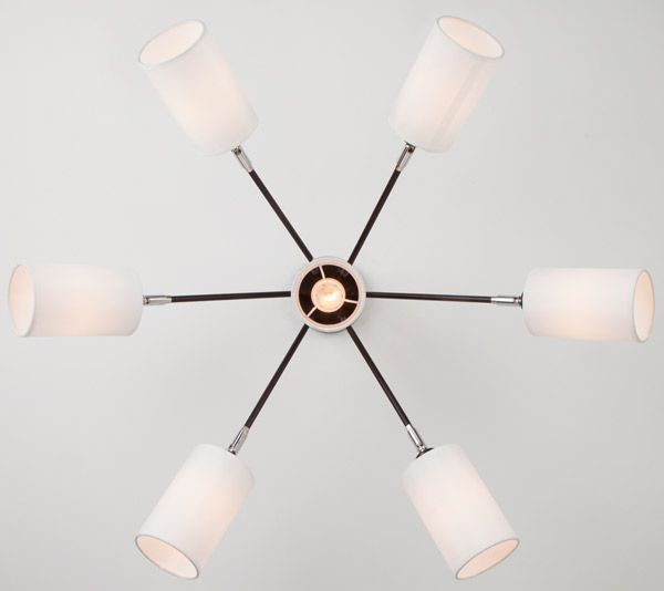 Люстра потолочная Strotskis Duetto 7x40 Вт E14 черно-белый 70072/7 