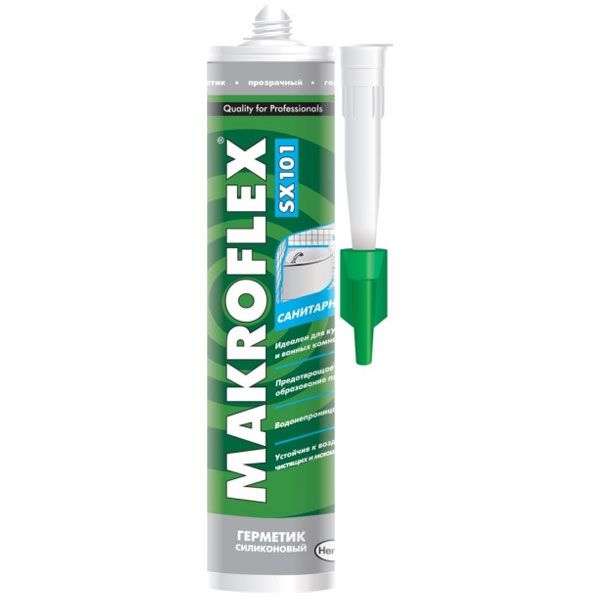 Герметик Makroflex SX 101 силиконовый санитарный 290 мл прозрачный