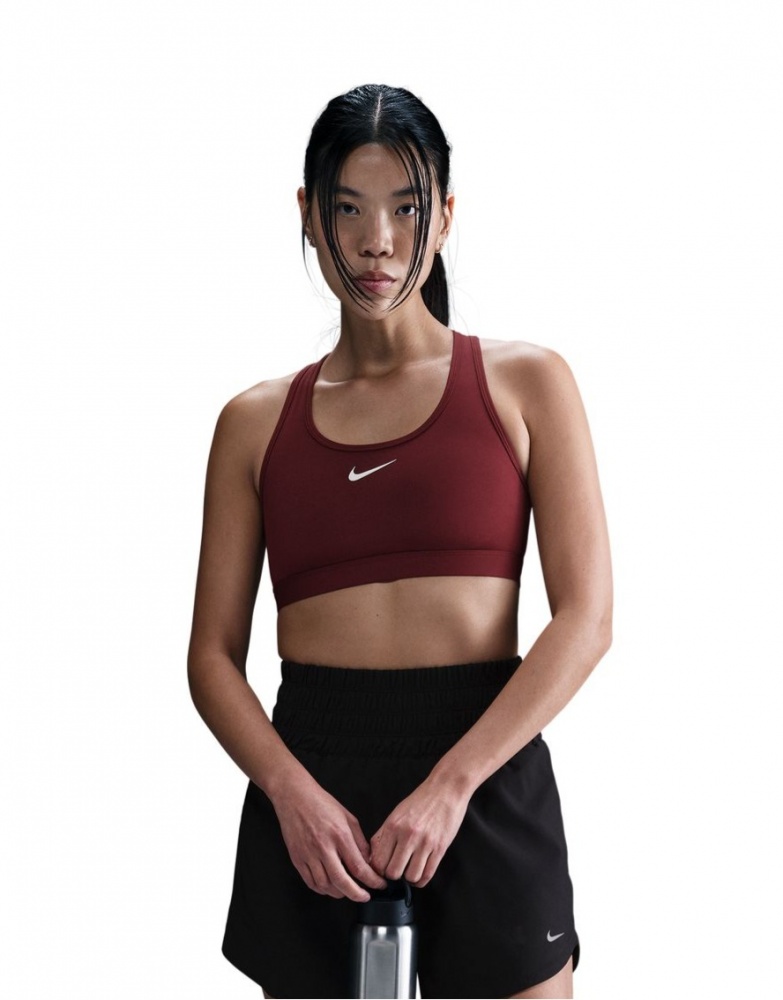 Бра Nike W NK SWSH MED SPT BRA DX6821-619 р.M бордовый