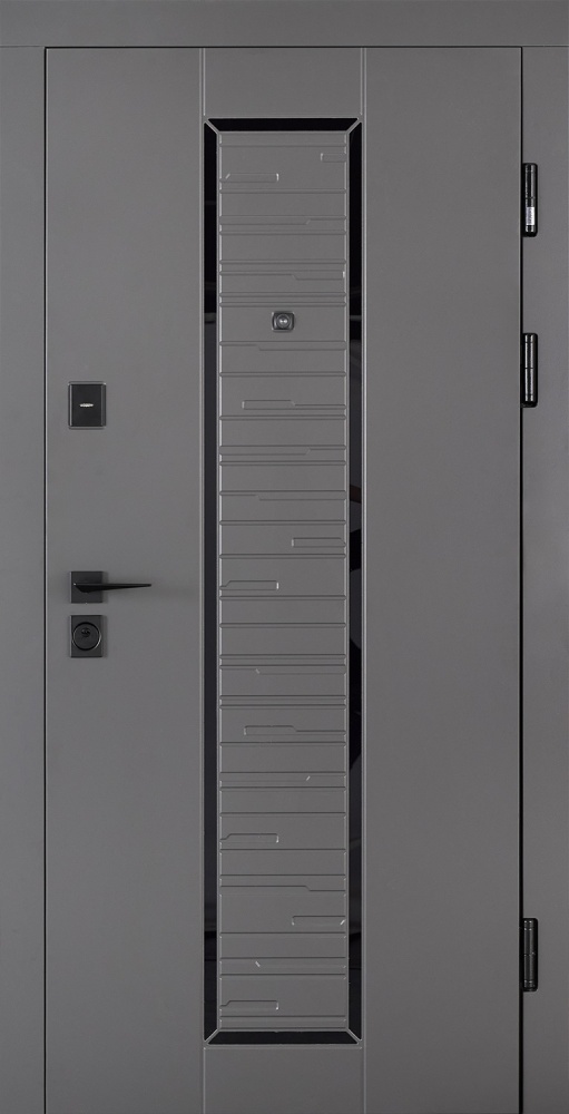 Дверь входная Abwehr КС (571+586) 086R (КВЦ)+(ОлС) кварцит / олово супермат 2050х860 мм правая