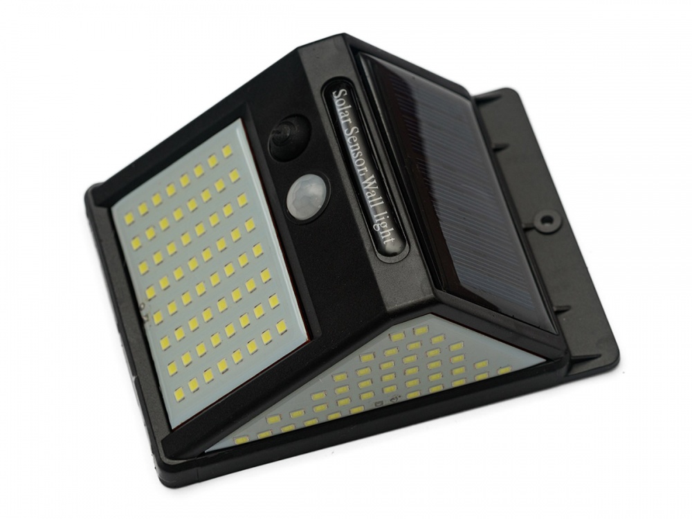 Светильник на солнечной батарее Luxel з датчиком движения и аккумулятором 14 Вт IP65 черный SSWL-06C