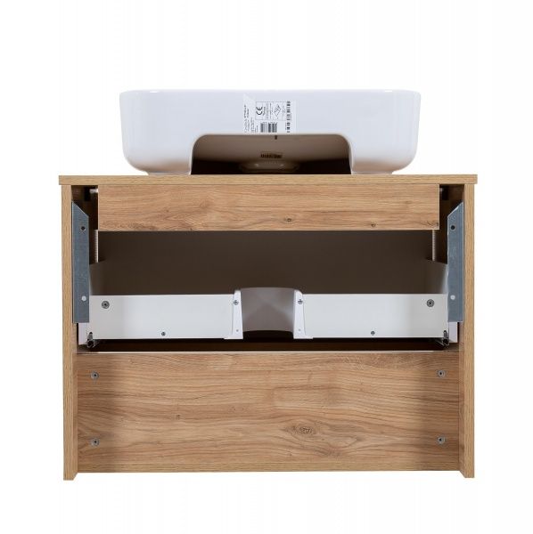 Тумба подвесная ScandiSPA Edda севилья со столешницей 80 см с умывальником Aqua 60 см