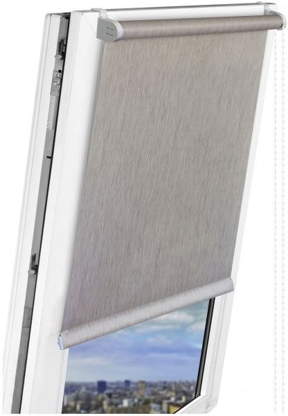 Ролета стандарт Delfa Натур 115x170 см темно-бежева 