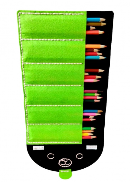 Пенал зший сам Панда Аплі-Краплі черный