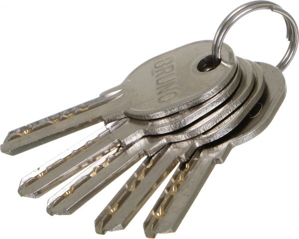 Замок врезной с ручками Bruno Bravo 70 PZ 70 мм матовый никель