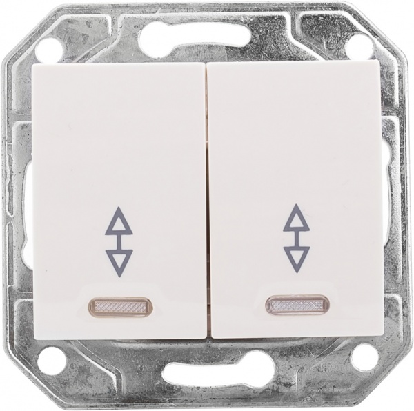 Выключатель проходной двухклавишный LXL Oscar TL1105BA с подсветкой кремовый TL1105BA Cream