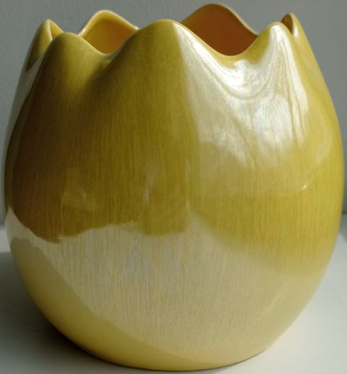 Ваза-кашпо Eterna 1708-13 13 см желтая с сиянием 1708-13 жовта з сяйвом