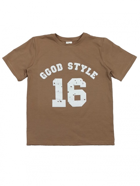 Футболка для хлопчиків Luna Kids Good Style р.140 бежево-коричневий 0050 