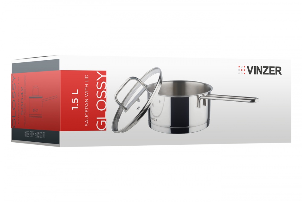 Ківш з кришкою Vinzer Glossy Line 1,5 л 50042