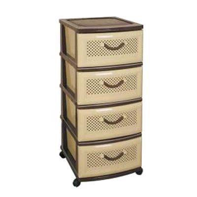 Комод пластиковый 920х380х475 мм бежево-коричневый