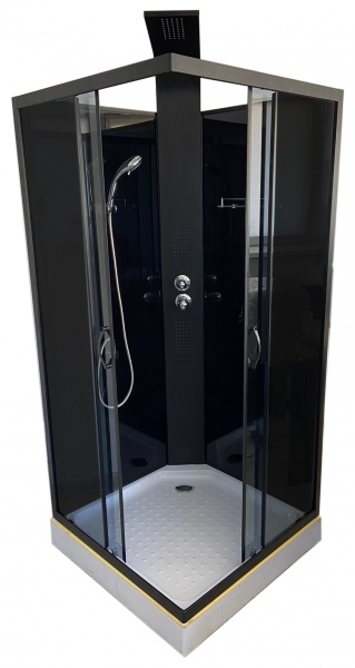 Душевой бокс GM DP 158 90x90 см графит/черный