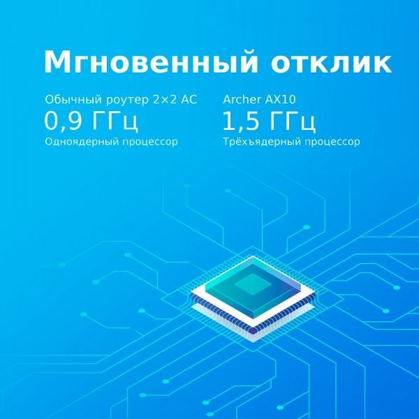 Wi-Fi-роутер TP-Link AX1500 WI-FI 6/5XLAN GIGABIT PORTS Archer AX10