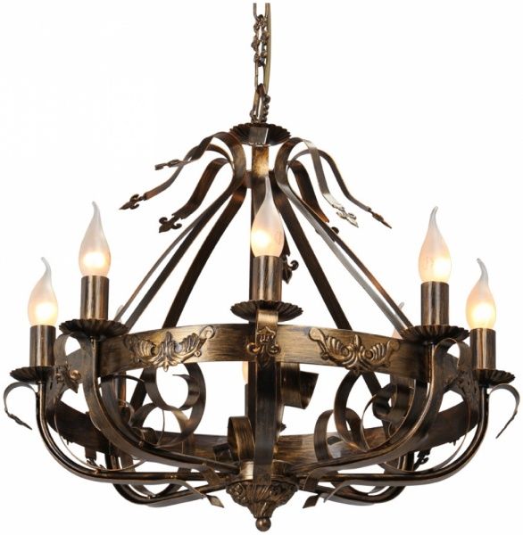 Люстра подвесная Vitaluce 8xE14 шоколадный V1350/8 