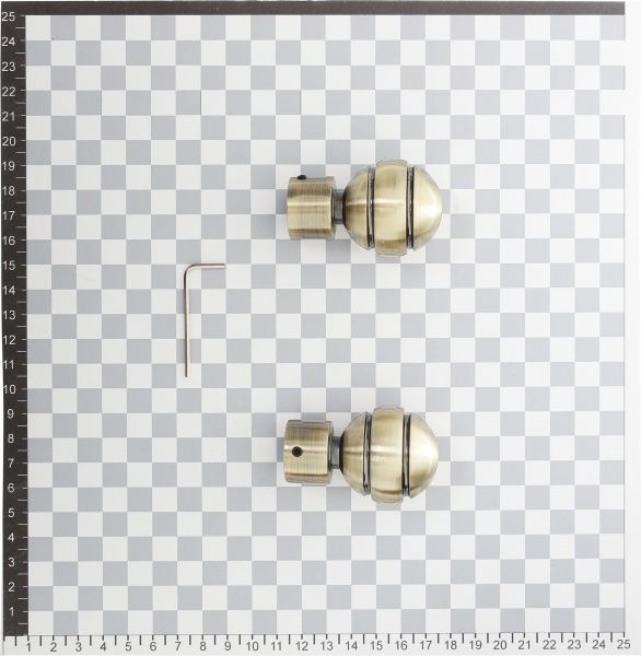 Наконечник Gardinia Ally Kugel набірний d19 мм антична латунь 2 шт. 