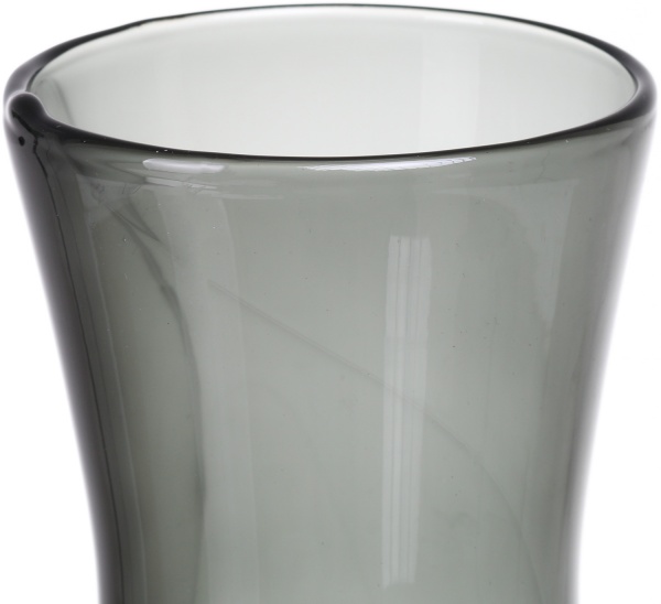 Ваза скляна Wrzesniak Glassworks Бум 30 см сіра 