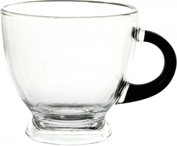Чашка 230 мл с черным блюдцем Glasmark