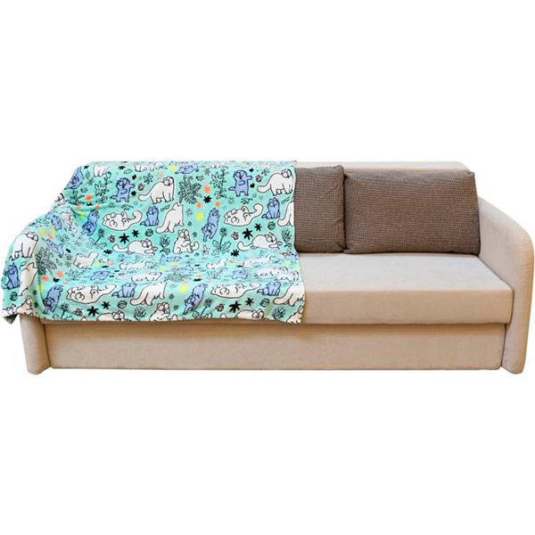 Плед фланель Simon's Mint Cat 160x200 см