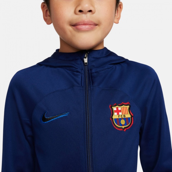 Спортивний костюм Nike FCB LKNK DF STRK HDTRKSUIT KKS DH7803-492 р. XS темно-синій