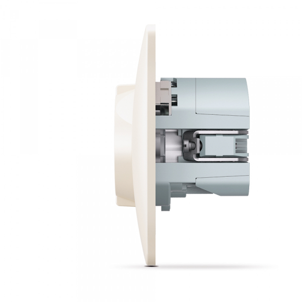 Розетка + USB із заземленням Videx Binera IP20 кремовий VF-BNSK1GU2-CR