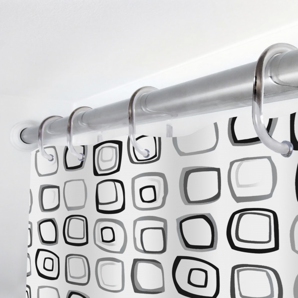 Шторка для ванны Woko PERLA 180х180 см с кольцами