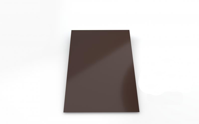 Гладкий лист с глянцевым покрытием PSM 1250x2000 RAL 8017 коричневый 0,45 мм