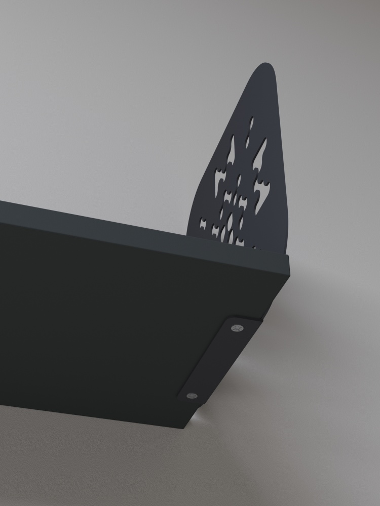 Полиця навісна Metkas Home Дім 800x220x220 мм антрацит (DPN02233 08022 11)