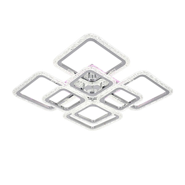 Люстра светодиодная Victoria Lighting с пультом 117 Вт хром River/PL8 chrome