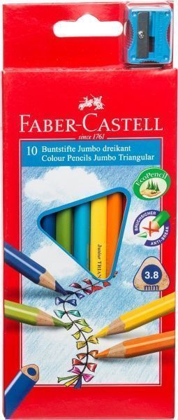 Олівці кольорові Jumbo з чинкою Faber-Castell