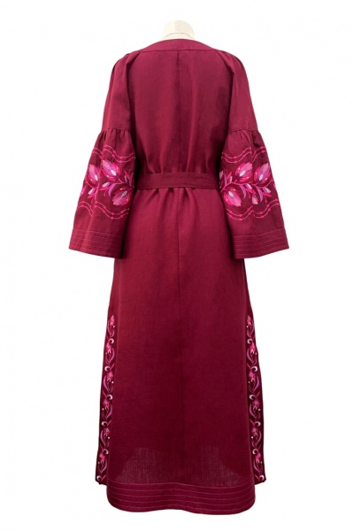 Сукня Галерея льону Романс бордовий р. 46 0130/46/1387 