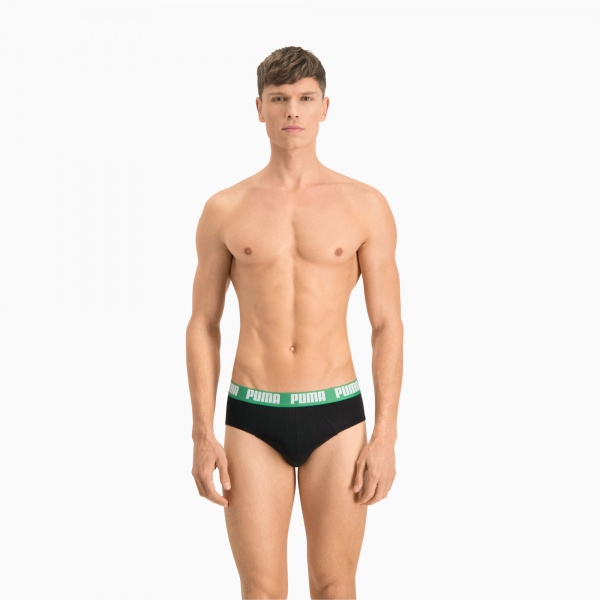 Труси Puma Basic Brief 2P 88910018 M чорний/зелений 2 шт.