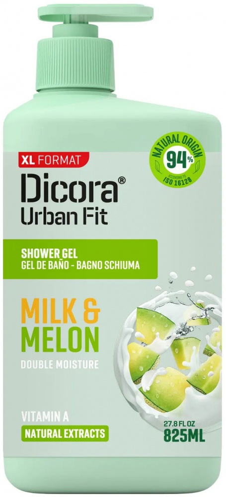Гель для душа DICORA Urban Fit Молоко и диня 825 мл