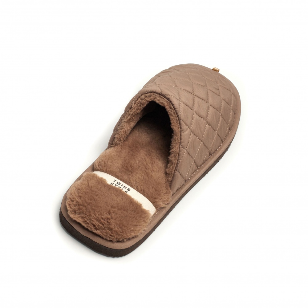 Тапки домашние Twins HS-LUX стеганные 15887 р.44/45 коричневый