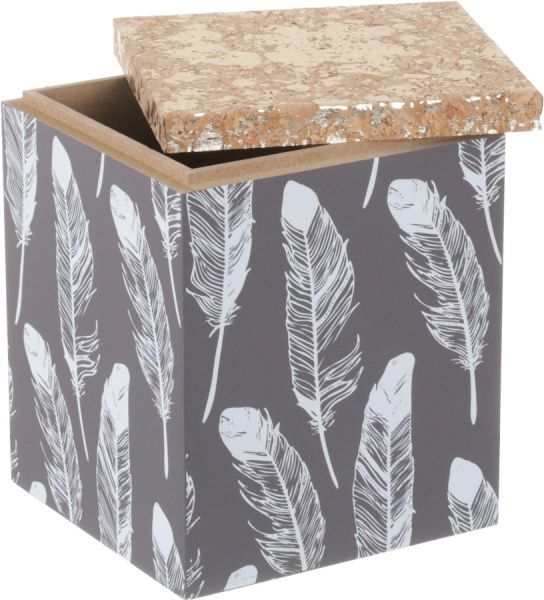 Скринька декорована Пір'я 12х12х15 см