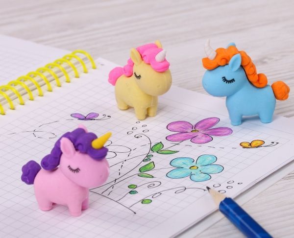 Ластик Единорог фиолетовый