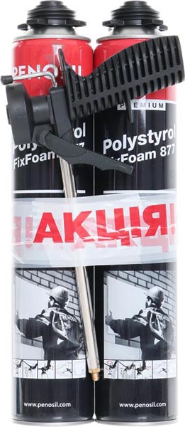 Клей-піна Penosil Polystyrol FixFoam 750 мл 2 шт. + Пістолет