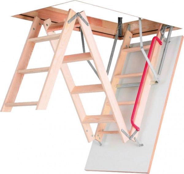 Лестница чердачная Fakro 120x60 см Optistep OLK-280 с металлическим поручнем