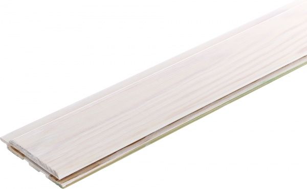 Вагонка деревянная Spot Decor 14х100х2650 мм брашированная альпийский белый