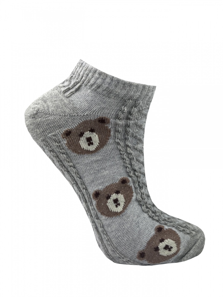 Шкарпетки жіночі Premier Socks Ажурні ведмедики р.23-25 сірий