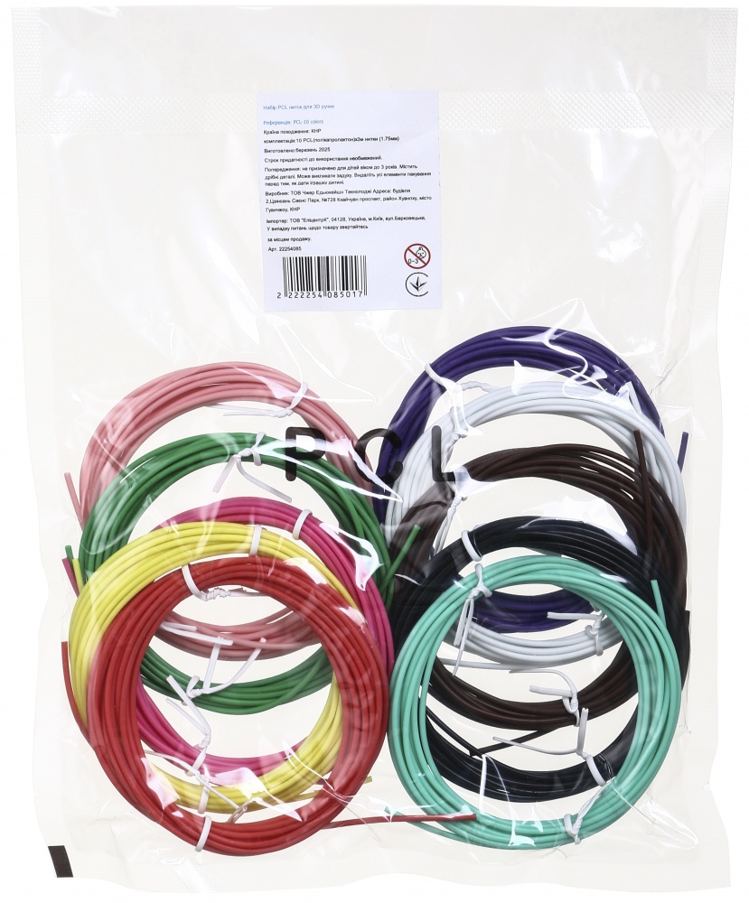 Набор 3D Pen Kit PCL ниток для 3D ручки PCL-10 colors