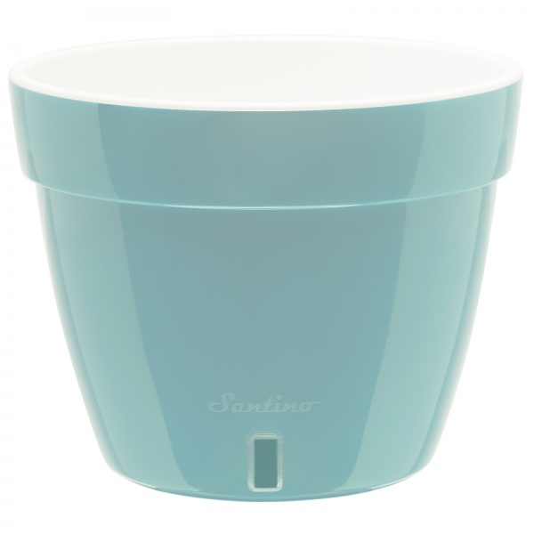 Вазон пластиковий Santino АСТІ 18 л круглий ментол 