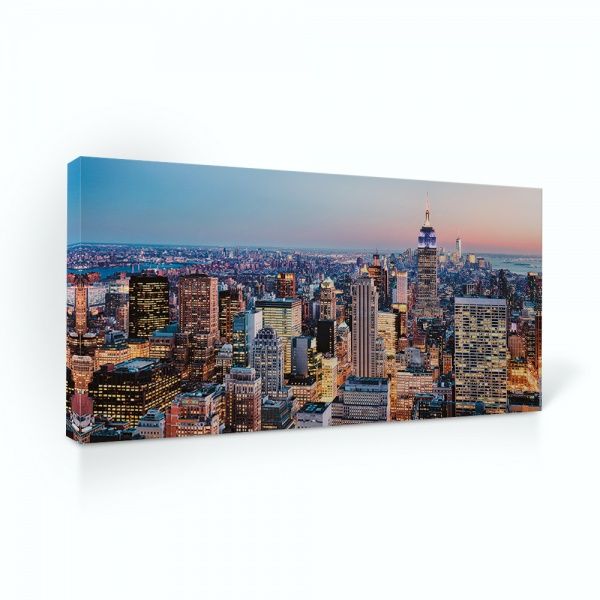 Репродукция Панорама города Нью-Йорк США 00007 96x48 см 