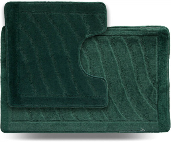 Набір килимків Dariana Little 45x71 + 45x43 Хвиля, зелений