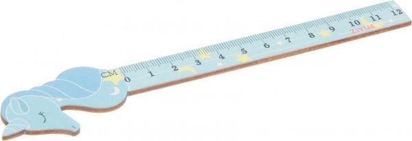 Линейка Единорог голубой 12 см