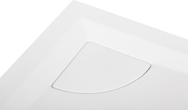 Піддон душовий ScandiSPA RUNA зі штучного мармуру 900х900x45 мм півкруг білий